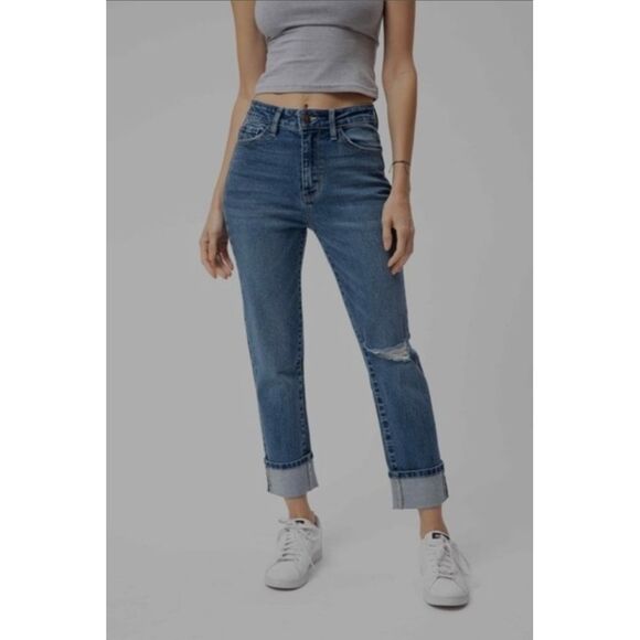 Nature Denim Mom Boyfriend Jeans Stone Wash‎ Size 10 / 30 - Picture 1 of 9